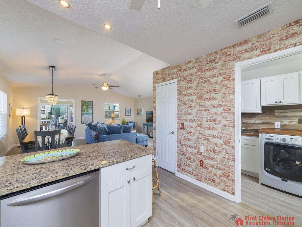 Island Retreat Unit A Kitchen to Dining and Living Room