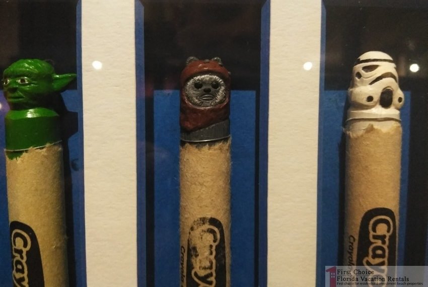 Ripleys Believe it or Not Yoda Ewok and Stormtrooper Crayon Carvings